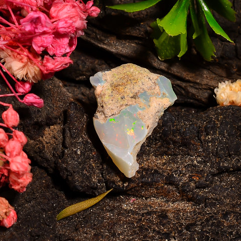 Excellent Top Grade Quality 100% Natural Welo Fire Ethiopian Opal Rough Loose Gemstone For Making Jewelry 17X13X9 MM 06.00 Cts. KR28-32 Sunkarton