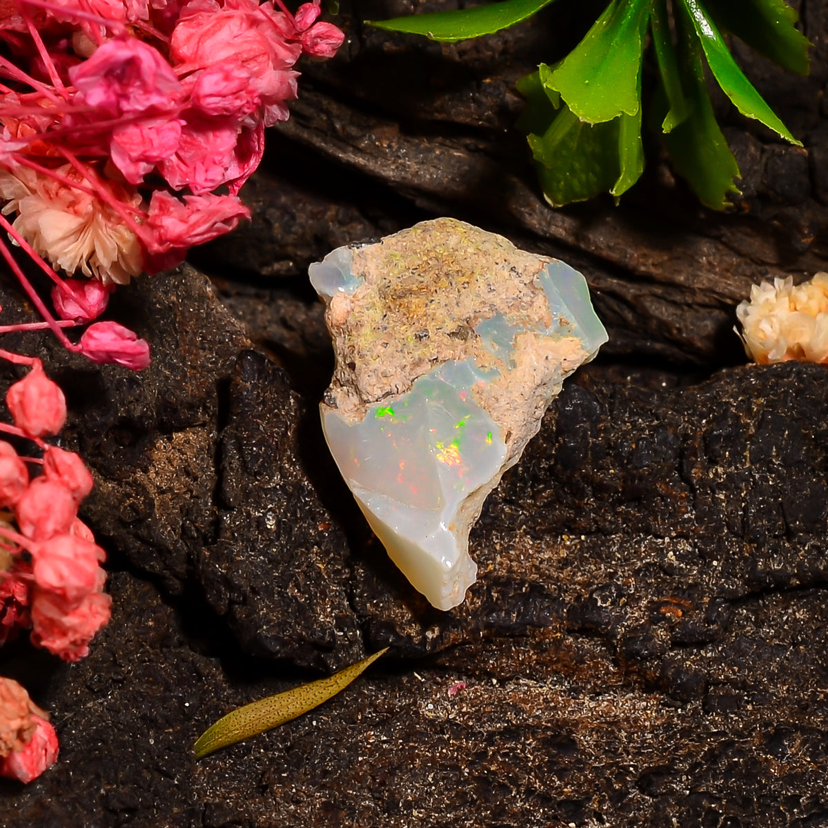 Excellent Top Grade Quality 100% Natural Welo Fire Ethiopian Opal Rough Loose Gemstone For Making Jewelry 17X13X9 MM 06.00 Cts. KR28-32 Sunkarton