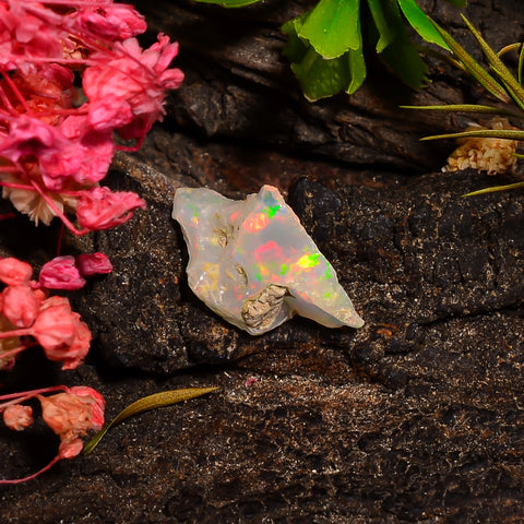 Fantastic Top Grade Quality 100% Natural Welo Fire Ethiopian Opal Fancy Rough Loose Gemstone For Making Jewelry 16X9X5 MM 02.00 Cts. KR28-36 Sunkarton