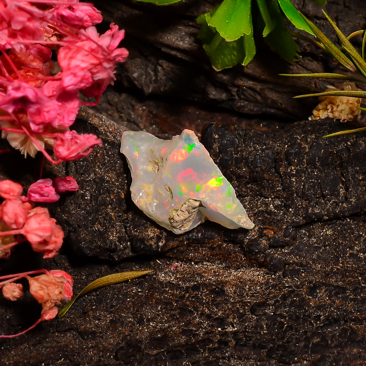 Fantastic Top Grade Quality 100% Natural Welo Fire Ethiopian Opal Fancy Rough Loose Gemstone For Making Jewelry 16X9X5 MM 02.00 Cts. KR28-36 Sunkarton