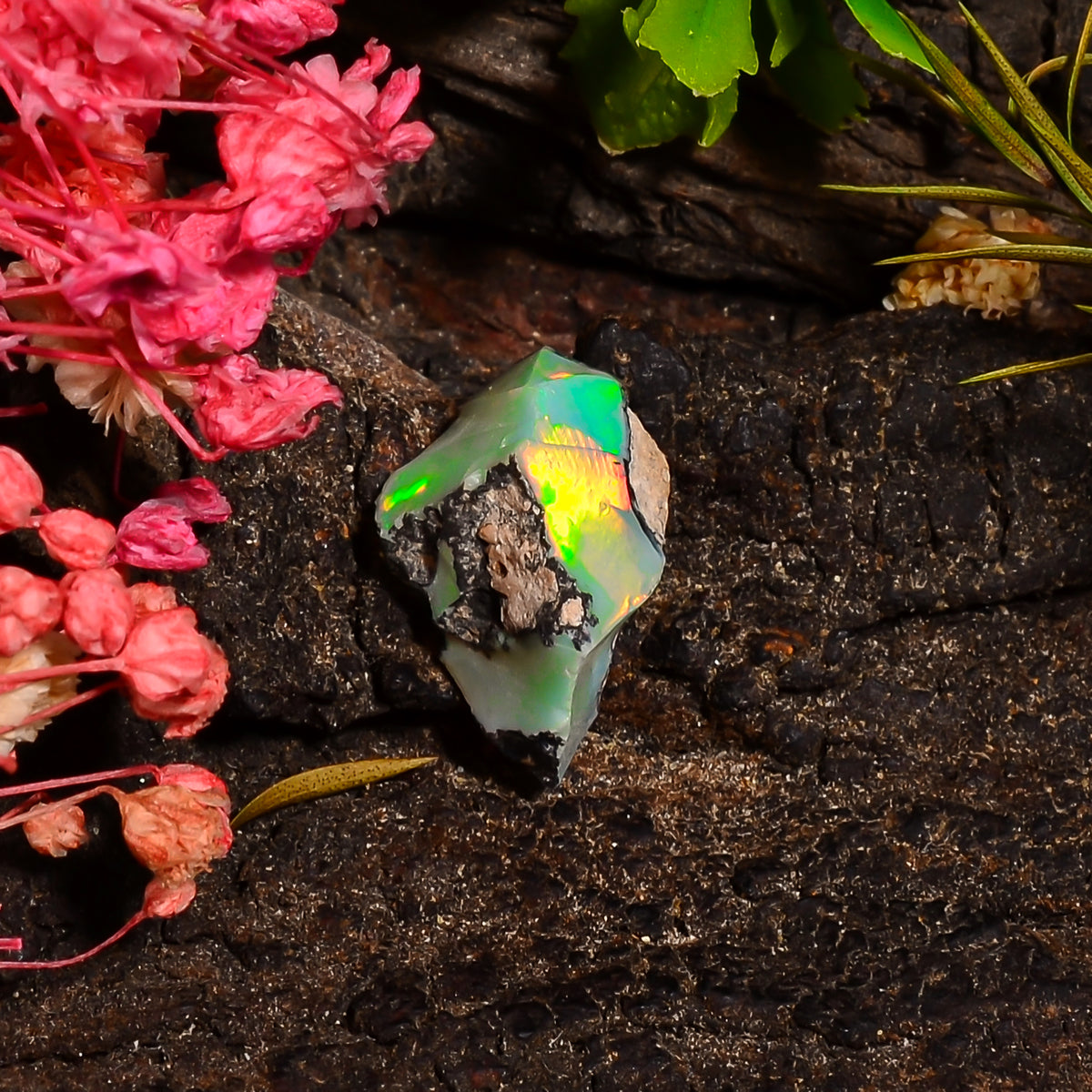 Gorgeous Top Grade Quality 100% Natural Welo Fire Ethiopian Opal Fancy Rough Loose Gemstone For Making Jewelry 14X9X7 MM 03.50 Cts. KR28-37 Sunkarton