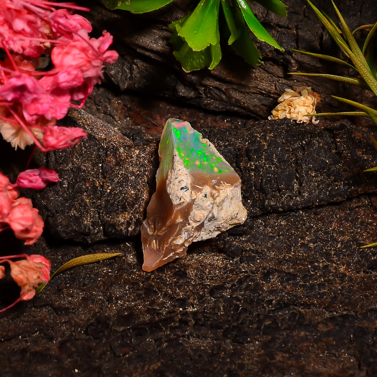 Incredible Top Grade Quality 100% Natural Welo Fire Ethiopian Opal Rough Loose Gemstone For Making Jewelry 16X10X7 MM 03.50 Cts. KR28-39 Sunkarton