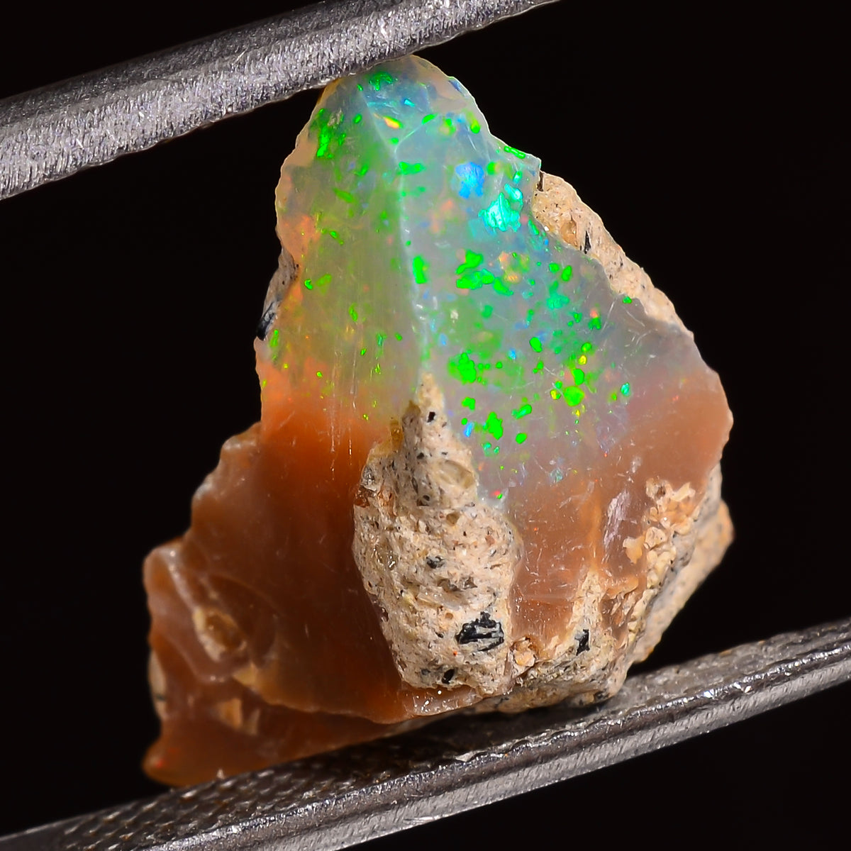 Incredible Top Grade Quality 100% Natural Welo Fire Ethiopian Opal Rough Loose Gemstone For Making Jewelry 16X10X7 MM 03.50 Cts. KR28-39 Sunkarton