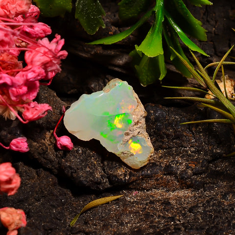 Mind Blowing Top Grade Quality 100% Natural Welo Fire Ethiopian Opal Rough Loose Gemstone For Making Jewelry 16X11X8 MM 04.50 Cts. KR28-41 Sunkarton