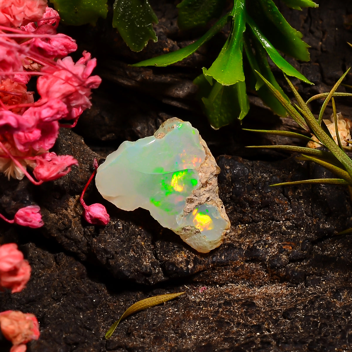 Mind Blowing Top Grade Quality 100% Natural Welo Fire Ethiopian Opal Rough Loose Gemstone For Making Jewelry 16X11X8 MM 04.50 Cts. KR28-41 Sunkarton