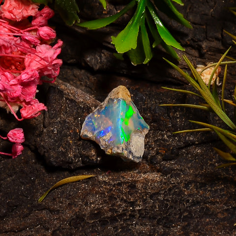 Outstanding Top Grade Quality 100% Natural Welo Fire Ethiopian Opal Rough Loose Gemstone For Making Jewelry 12X9X8 MM 03.50 Cts. KR28-42 Sunkarton