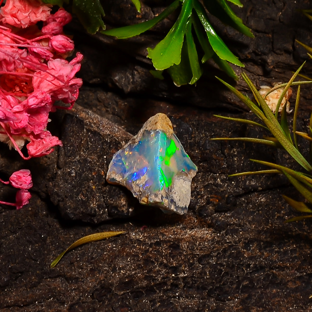 Outstanding Top Grade Quality 100% Natural Welo Fire Ethiopian Opal Rough Loose Gemstone For Making Jewelry 12X9X8 MM 03.50 Cts. KR28-42 Sunkarton