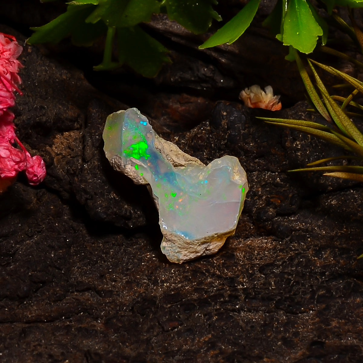 Superb Top Grade Quality 100% Natural Welo Fire Ethiopian Opal Fancy Rough Loose Gemstone For Making Jewelry 17X12X8 MM 05.00 Cts. KR28-44 Sunkarton