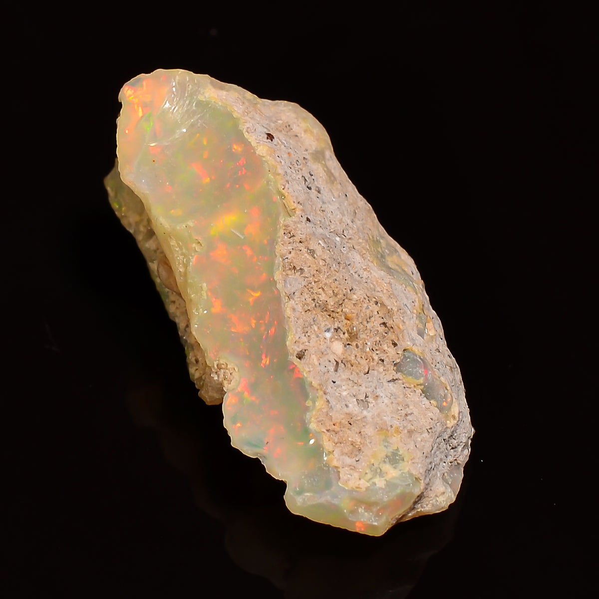 Beautiful Top Grade Quality 100% Natural Welo Fire Ethiopian Opal Fancy Rough Loose Gemstone For Making Jewelry 18X9X8 MM 05.00 Cts. KR28-4 Sunkarton