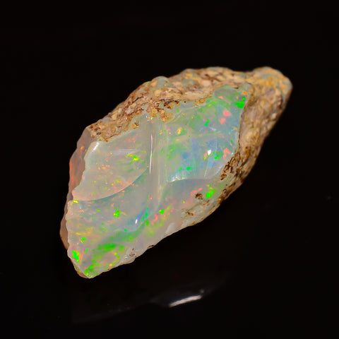 Amazing Top Grade Quality 100% Natural Welo Fire Ethiopian Opal Fancy Rough Loose Gemstone For Making Jewelry 18X10X7 MM 05.00 Cts. KR28-51 Sunkarton