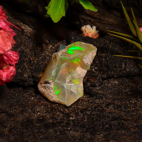 Attractive Top Grade Quality 100% Natural Welo Fire Ethiopian Opal Rough Loose Gemstone For Making Jewelry 16X10X7 MM 04.50 Cts. KR28-52 Sunkarton