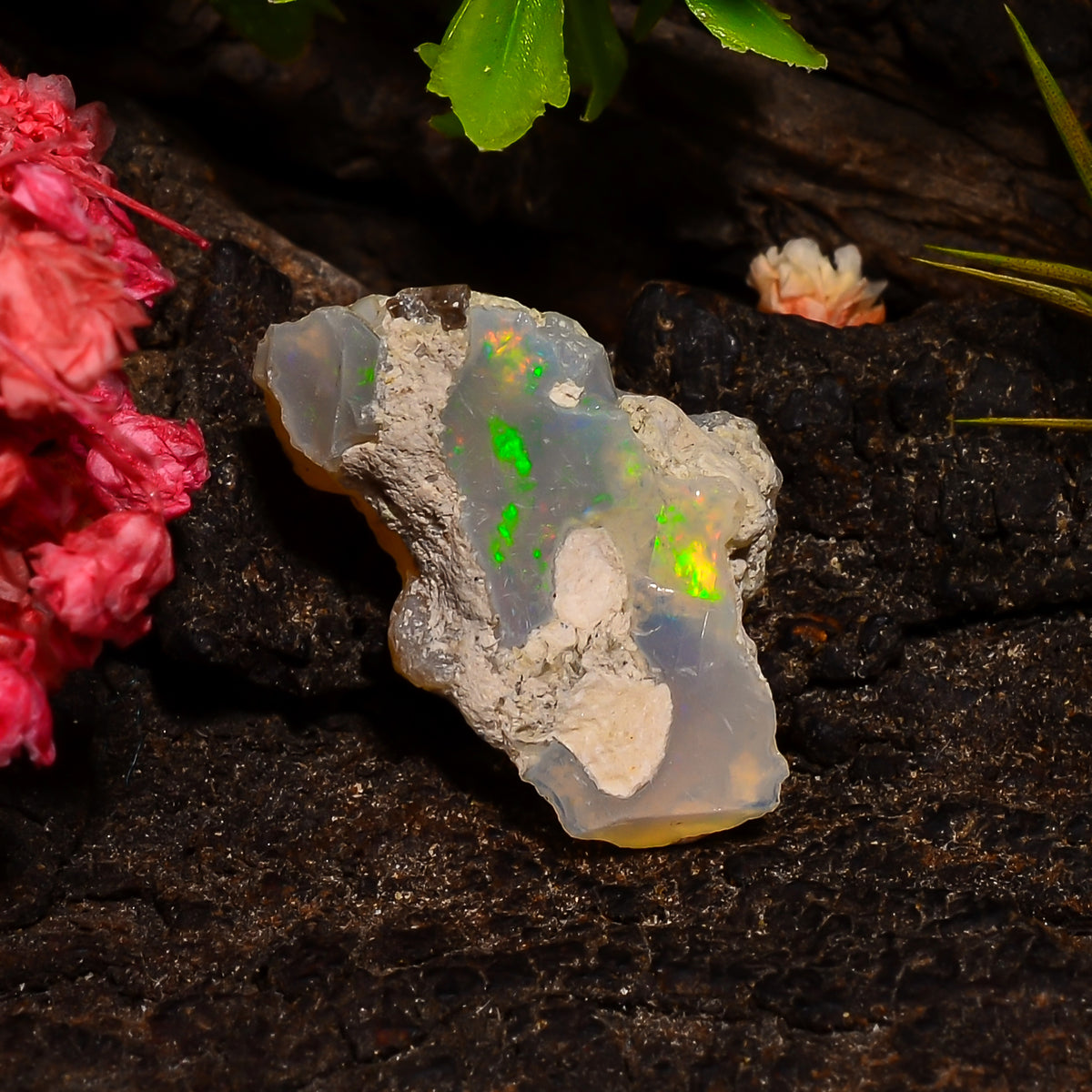 Awesome Top Grade Quality 100% Natural Welo Fire Ethiopian Opal Fancy Rough Loose Gemstone For Making Jewelry 20X11X7 MM 07.00 Cts. KR28-53 Sunkarton