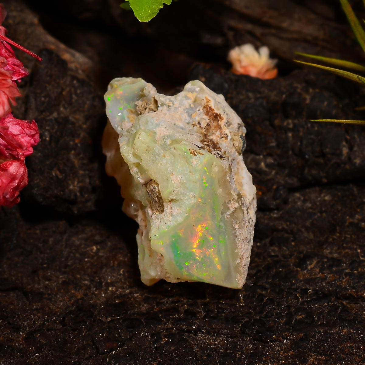 Classic Top Grade Quality 100% Natural Welo Fire Ethiopian Opal Fancy Rough Loose Gemstone For Making Jewelry 20X13X11 MM 11.50 Cts. KR28-55 Sunkarton