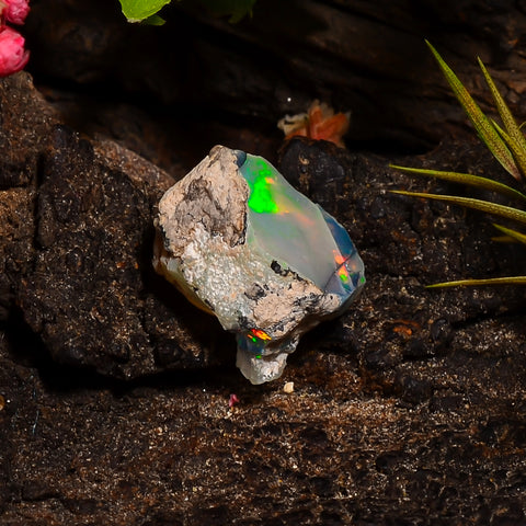 Fabulous Top Grade Quality 100% Natural Welo Fire Ethiopian Opal Fancy Rough Loose Gemstone For Making Jewelry 10X9X7 MM 03.50 Cts. KR28-60 Sunkarton