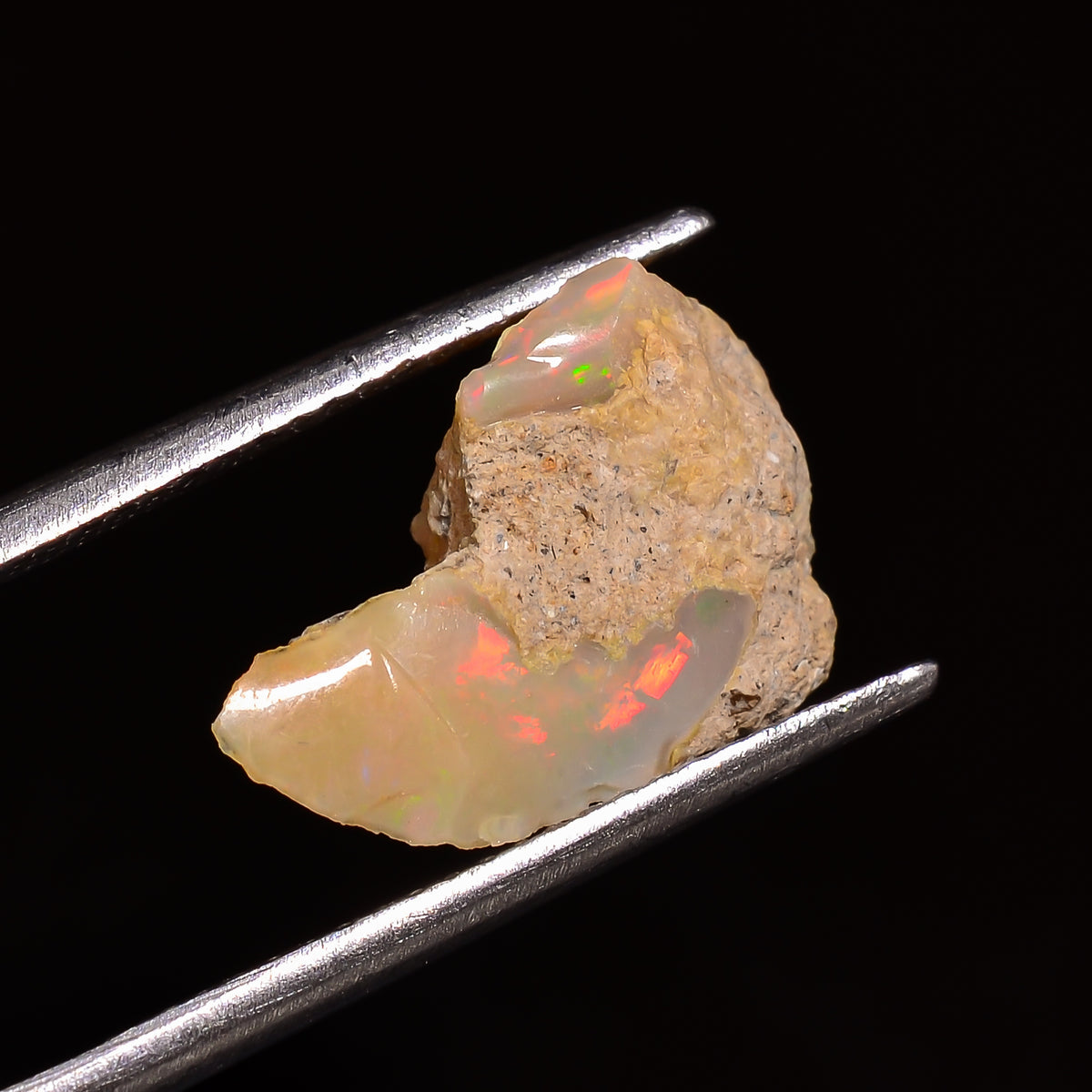 Gorgeous Top Grade Quality 100% Natural Welo Fire Ethiopian Opal Fancy Rough Loose Gemstone For Making Jewelry 15X9X5 MM 02.00 Cts. KR28-62 Sunkarton