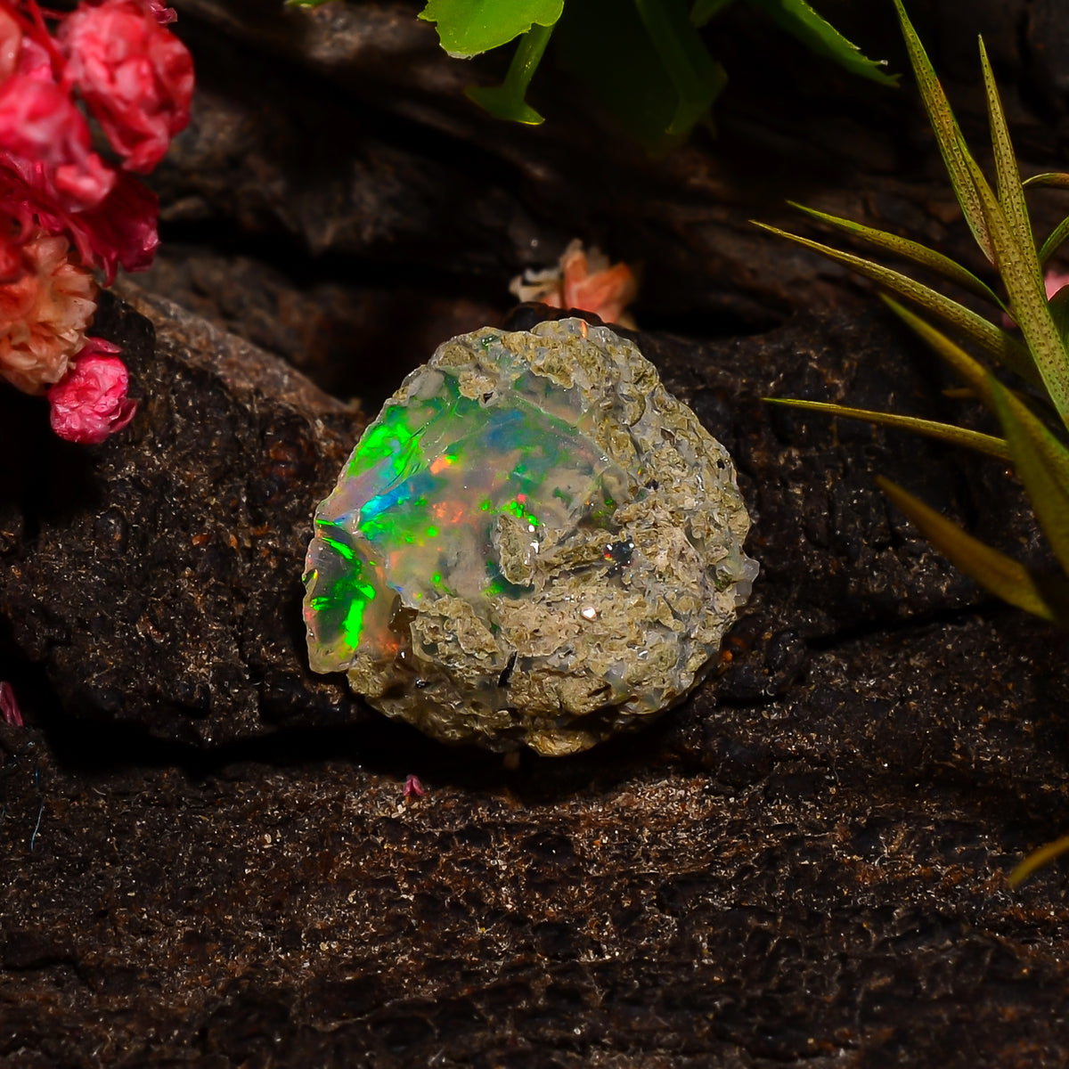 Incredible Top Grade Quality 100% Natural Welo Fire Ethiopian Opal Rough Loose Gemstone For Making Jewelry 13X12X8 MM 05.00 Cts. KR28-64 Sunkarton