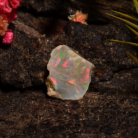 Marvellous Top Grade Quality 100% Natural Welo Fire Ethiopian Opal Rough Loose Gemstone For Making Jewelry 10X9X5 MM 02.00 Cts. KR28-65 Sunkarton