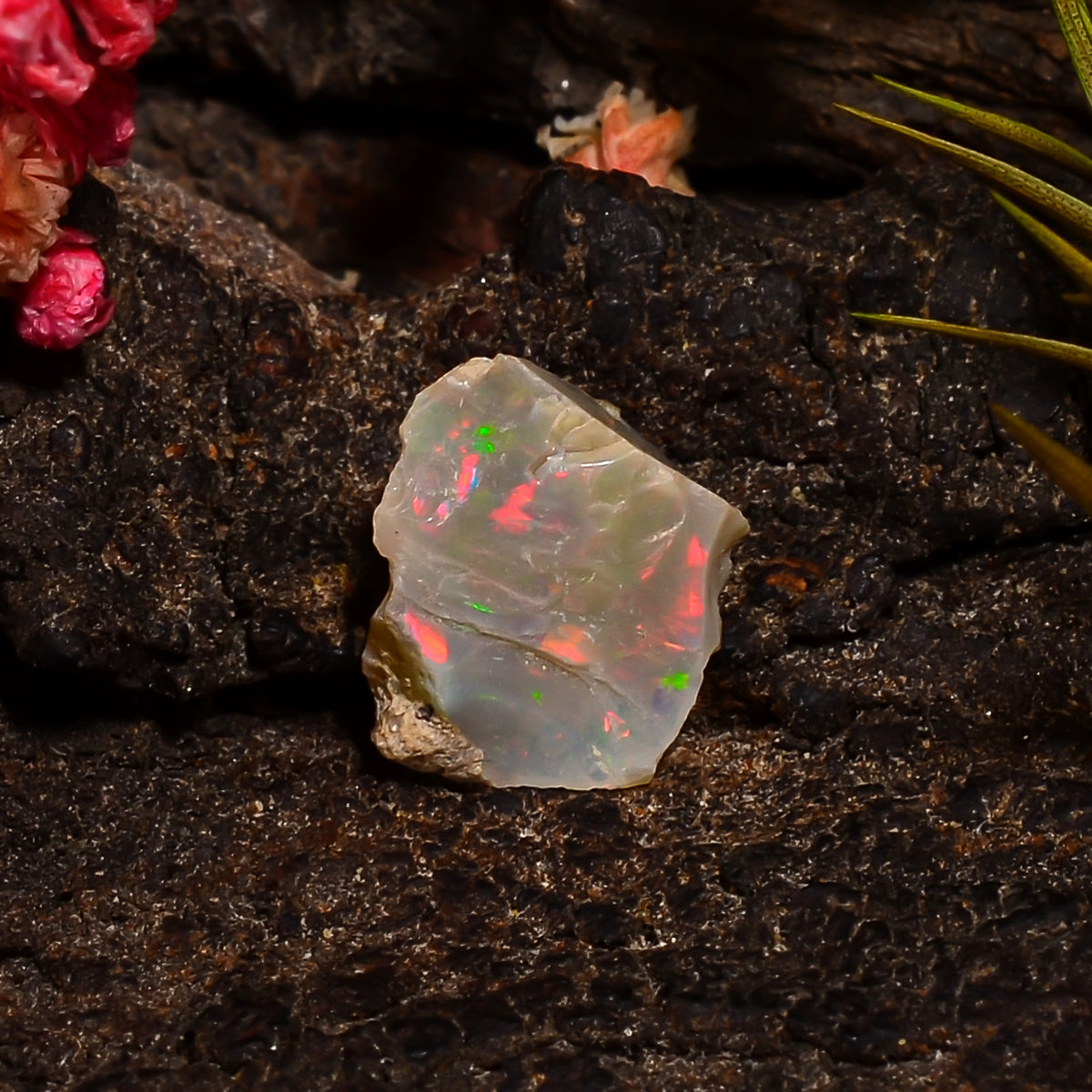 Marvellous Top Grade Quality 100% Natural Welo Fire Ethiopian Opal Rough Loose Gemstone For Making Jewelry 10X9X5 MM 02.00 Cts. KR28-65 Sunkarton
