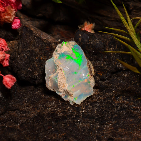 Splendid Top Grade Quality 100% Natural Welo Fire Ethiopian Opal Fancy Rough Loose Gemstone For Making Jewelry 15X11X6 MM 05.00 Cts. KR28-68 Sunkarton