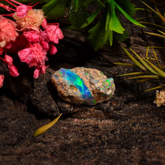 Dazzling Top Grade Quality 100% Natural Welo Fire Ethiopian Opal Fancy Rough Loose Gemstone For Making Jewelry 16X9X6 MM 04.50 Cts. KR28-6 Sunkarton