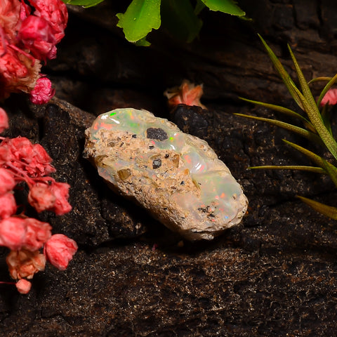 Supreme Top Grade Quality 100% Natural Welo Fire Ethiopian Opal Fancy Rough Loose Gemstone For Making Jewelry 17X9X7 MM 05.00 Cts. KR28-71 Sunkarton