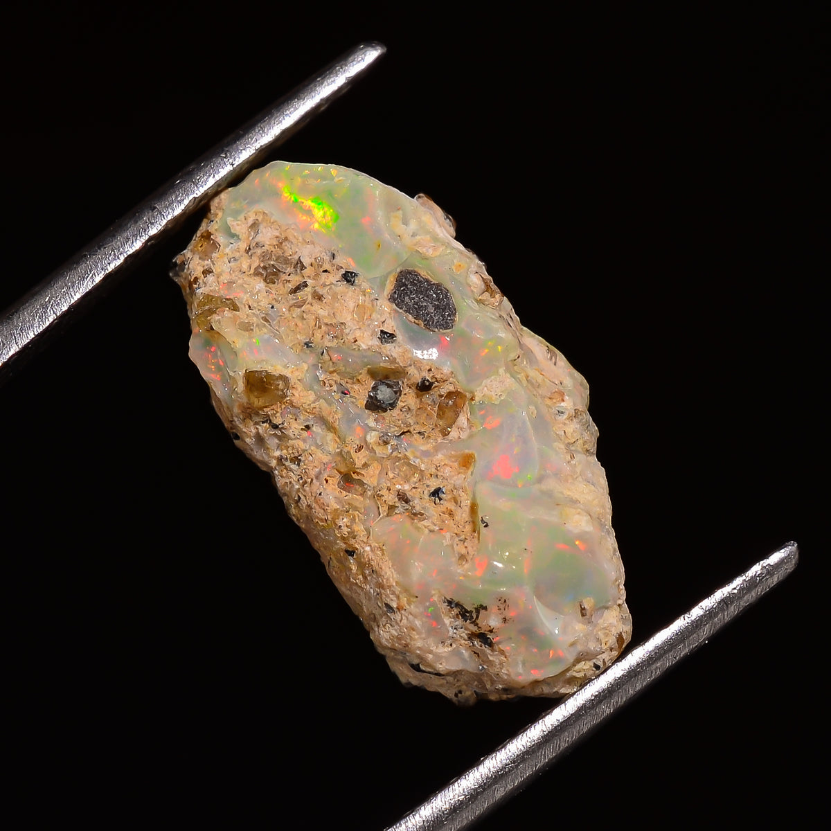 Supreme Top Grade Quality 100% Natural Welo Fire Ethiopian Opal Fancy Rough Loose Gemstone For Making Jewelry 17X9X7 MM 05.00 Cts. KR28-71 Sunkarton