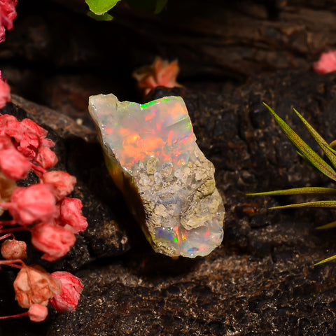 Wonderful Top Grade Quality 100% Natural Welo Fire Ethiopian Opal Fancy Rough Loose Gemstone For Making Jewelry 15X9X7 MM 04.00 Cts. KR28-75 Sunkarton