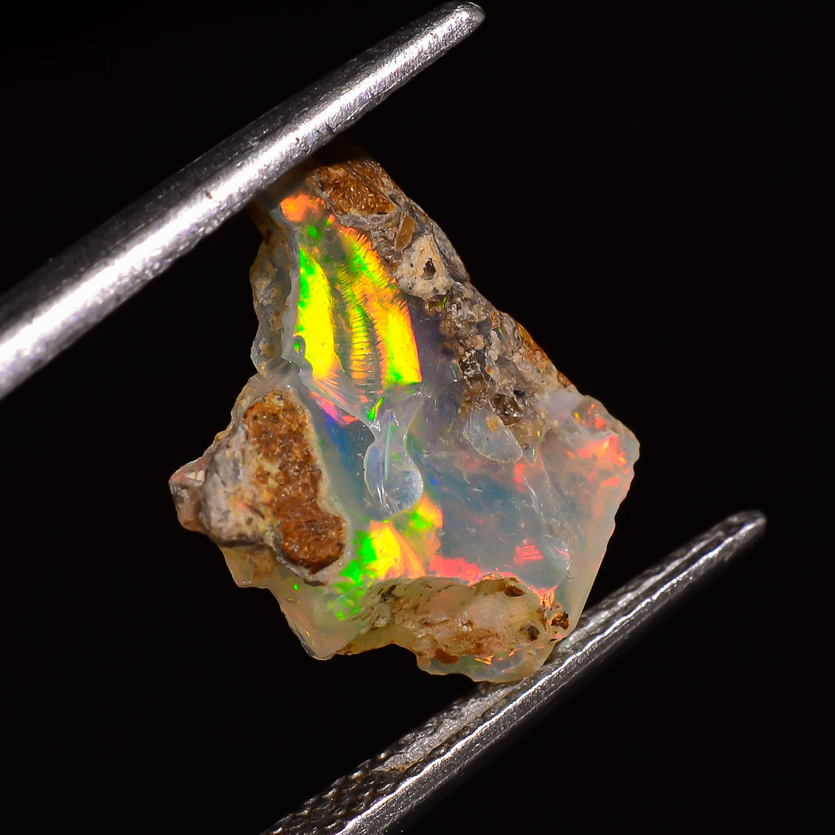 Amazing Top Grade Quality 100% Natural Welo Fire Ethiopian Opal Fancy Rough Loose Gemstone For Making Jewelry 14X10X2 MM 02.00 Cts. KR28-76 Sunkarton