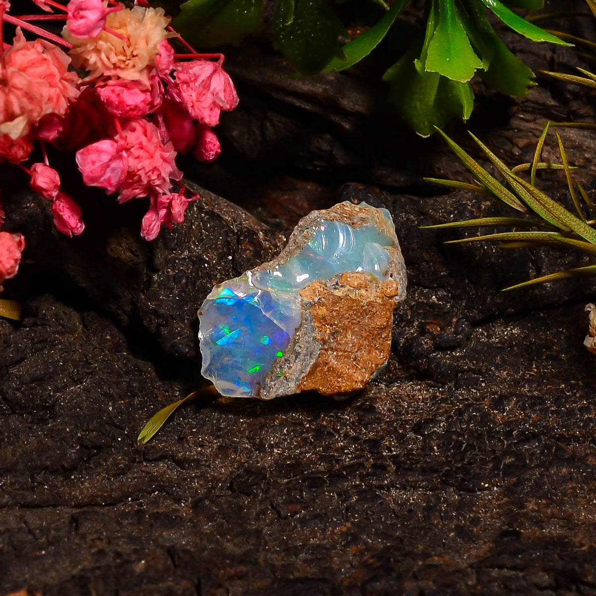 Excellent Top Grade Quality 100% Natural Welo Fire Ethiopian Opal Fancy Rough Loose Gemstone For Making Jewelry 18X12X8 MM 06.50 Cts. KR28-7 Sunkarton