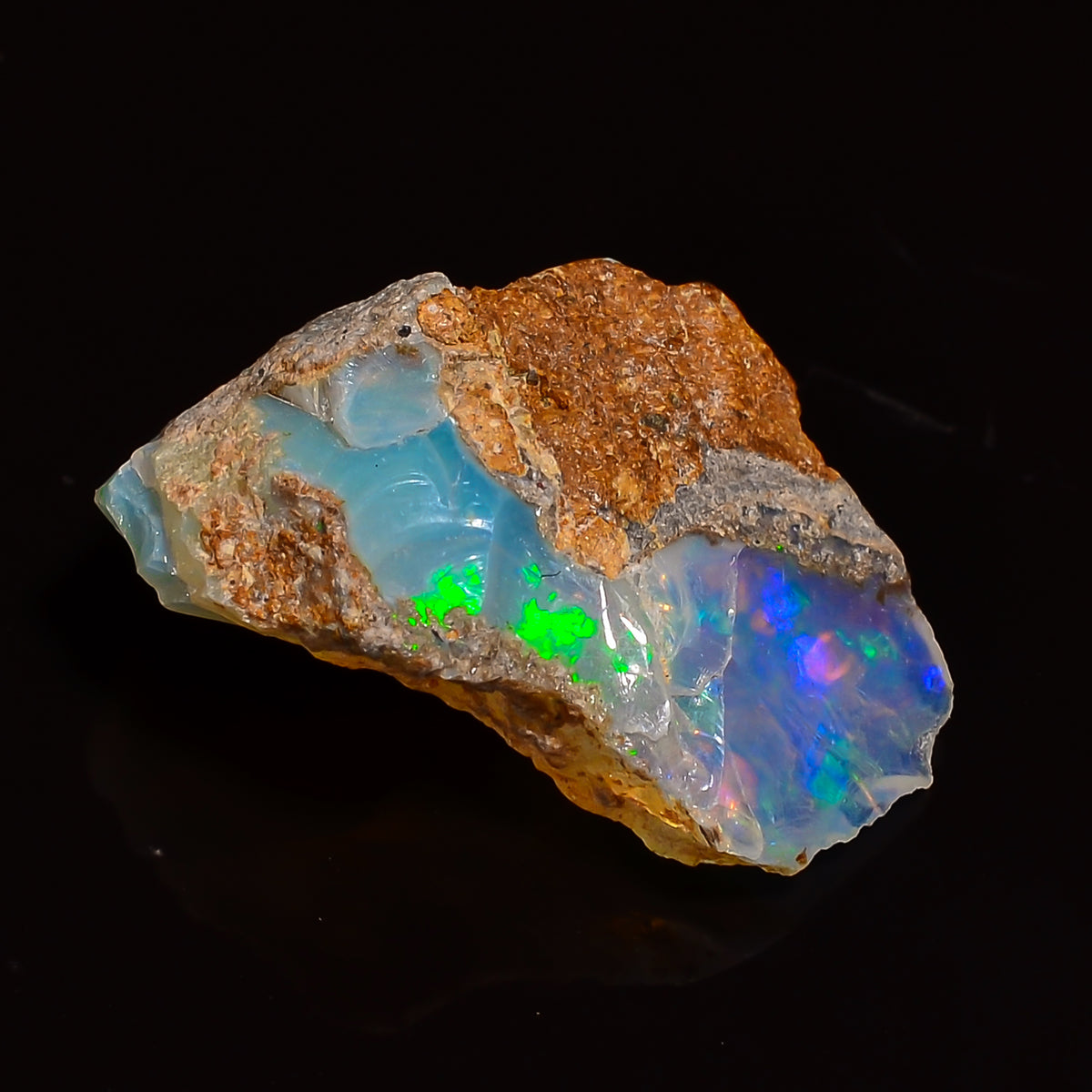 Excellent Top Grade Quality 100% Natural Welo Fire Ethiopian Opal Fancy Rough Loose Gemstone For Making Jewelry 18X12X8 MM 06.50 Cts. KR28-7 Sunkarton