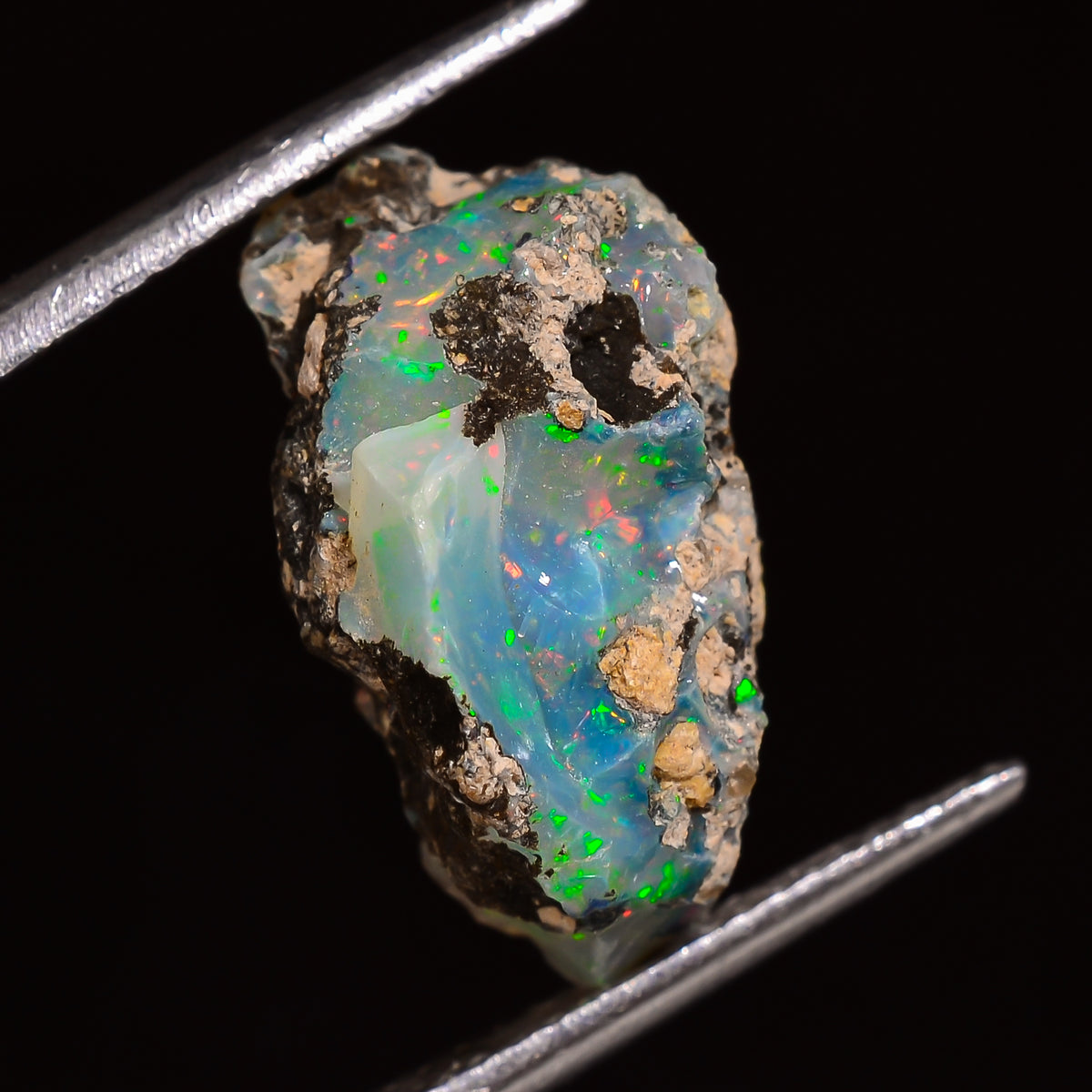 Classic Top Grade Quality 100% Natural Welo Fire Ethiopian Opal Fancy Rough Loose Gemstone For Making Jewelry 16X10X7 MM 05.00 Cts. KR28-80 Sunkarton