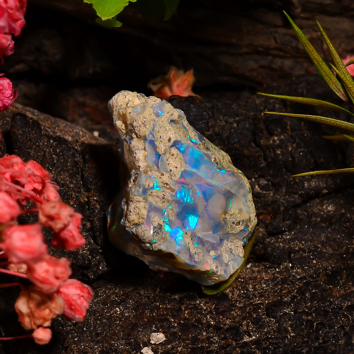 Excellent Top Grade Quality 100% Natural Welo Fire Ethiopian Opal Rough Loose Gemstone For Making Jewelry 17X11X8 MM 05.50 Cts. KR28-82 Sunkarton