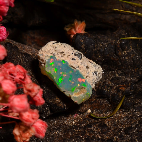 Exclusive Top Grade Quality 100% Natural Welo Fire Ethiopian Opal Fancy Rough Loose Gemstone For Making Jewelry 12X8X7 MM 03.00 Cts. KR28-83 Sunkarton