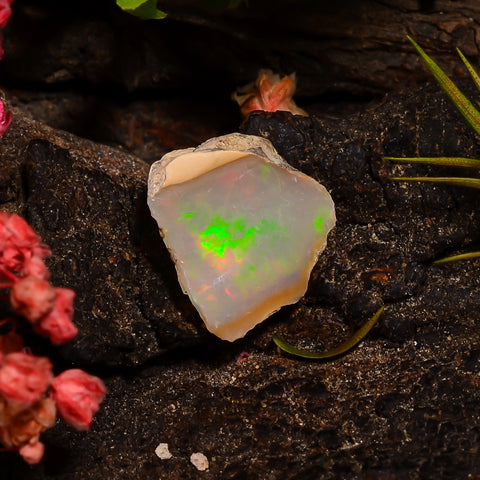 Elegant Top Grade Quality 100% Natural Welo Fire Ethiopian Opal Fancy Rough Loose Gemstone For Making Jewelry 11X10X3 MM 02.00 Cts. KR28-84 Sunkarton