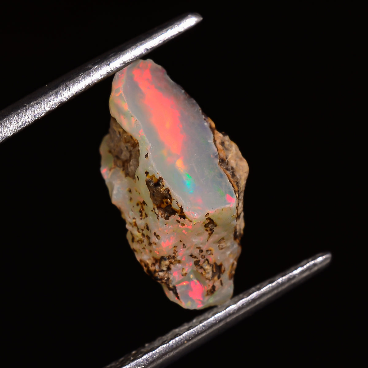 Superb Top Grade Quality 100% Natural Welo Fire Ethiopian Opal Fancy Rough Loose Gemstone For Making Jewelry 13X7X5 MM 02.00 Cts. KR28-94 Sunkarton