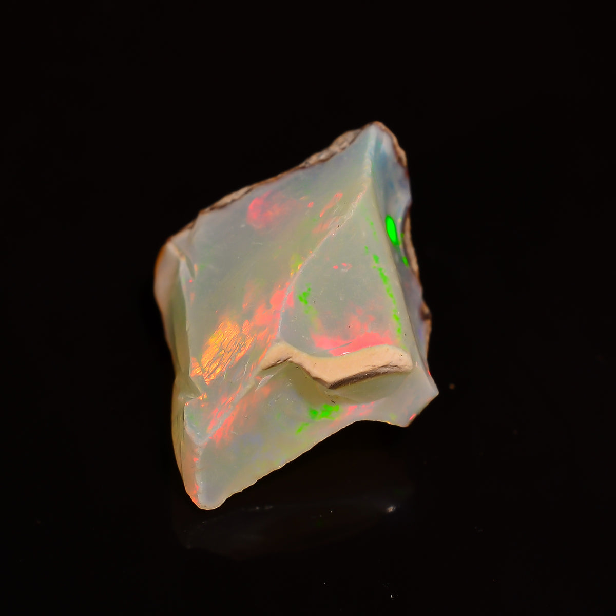 Supreme Top Grade Quality 100% Natural Welo Fire Ethiopian Opal Fancy Rough Loose Gemstone For Making Jewelry 13X9X7 MM 02.00 Cts. KR28-96 Sunkarton