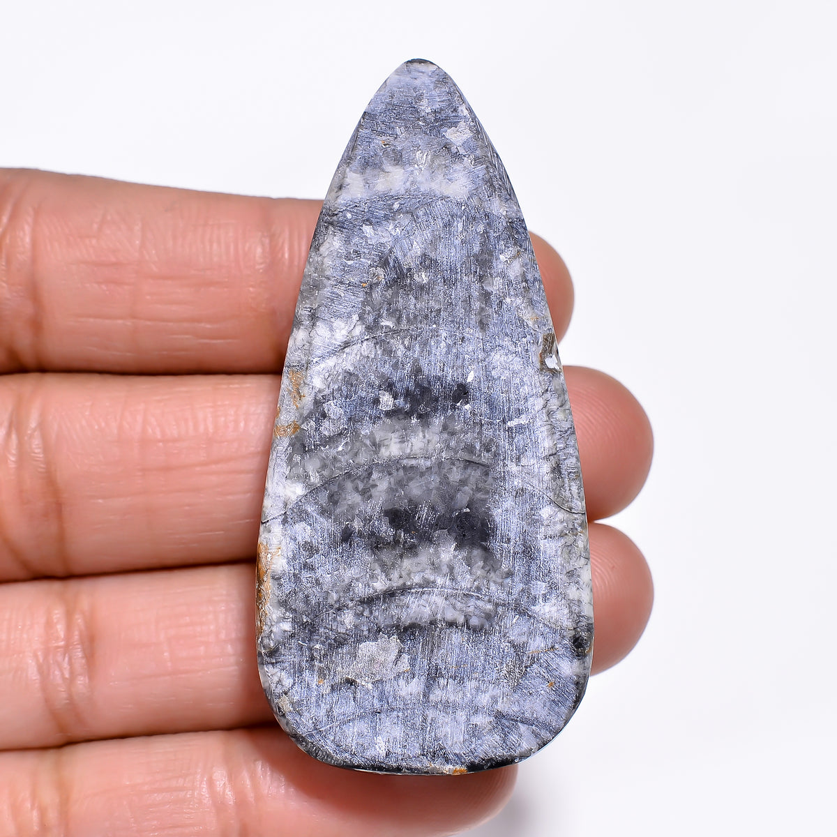 Attractive A One Quality 100% Natural Orthoceras Fossil Pear Shape Cabochon Loose Gemstone For Making Jewelry 53X25X9 MM 96.00 Cts. KR30-2 Sunkarton