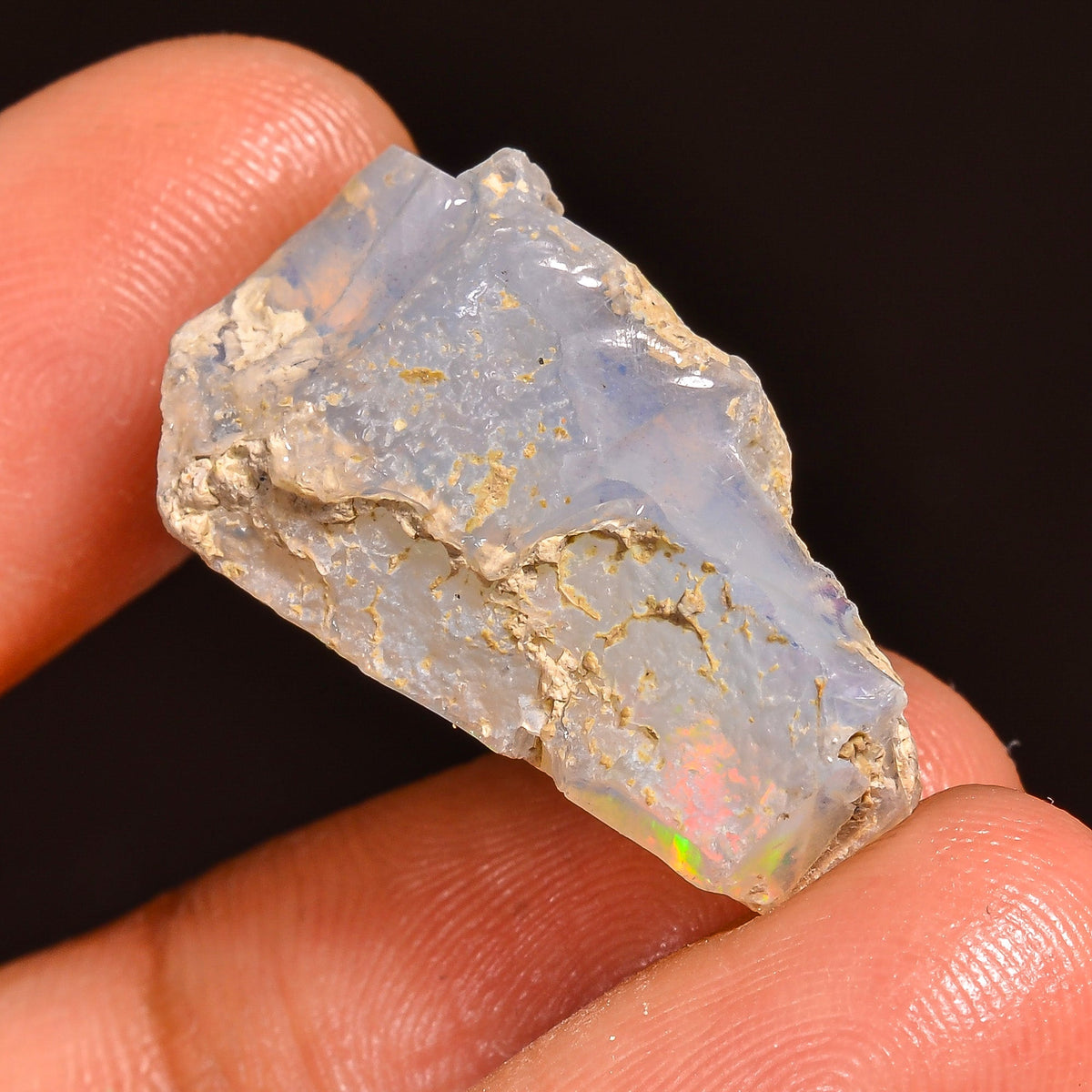 Fantastic Top Grade Quality 100% Natural Welo Fire Ethiopian Opal Fancy Rough Loose Gemstone For Making Jewelry 24X13X8MM 12.00 Cts KR59-100 Sunkarton