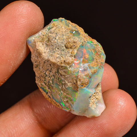 Tempting Top Grade Quality 100% Natural Welo Fire Ethiopian Opal Fancy Rough Loose Gemstone For Making Jewelry 28X21X11MM 23.50 Cts. KR59-11 Sunkarton