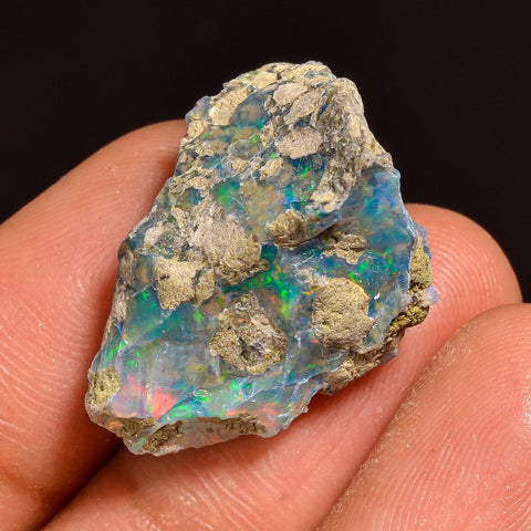 Unique Top Grade Quality 100% Natural Welo Fire Ethiopian Opal Fancy Rough Loose Gemstone For Making Jewelry 24X15X11 MM 17.00 Cts. KR59-13 Sunkarton