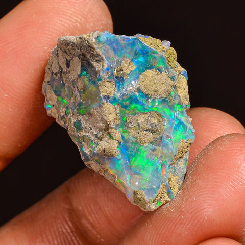 Unique Top Grade Quality 100% Natural Welo Fire Ethiopian Opal Fancy Rough Loose Gemstone For Making Jewelry 24X15X11 MM 17.00 Cts. KR59-13 Sunkarton