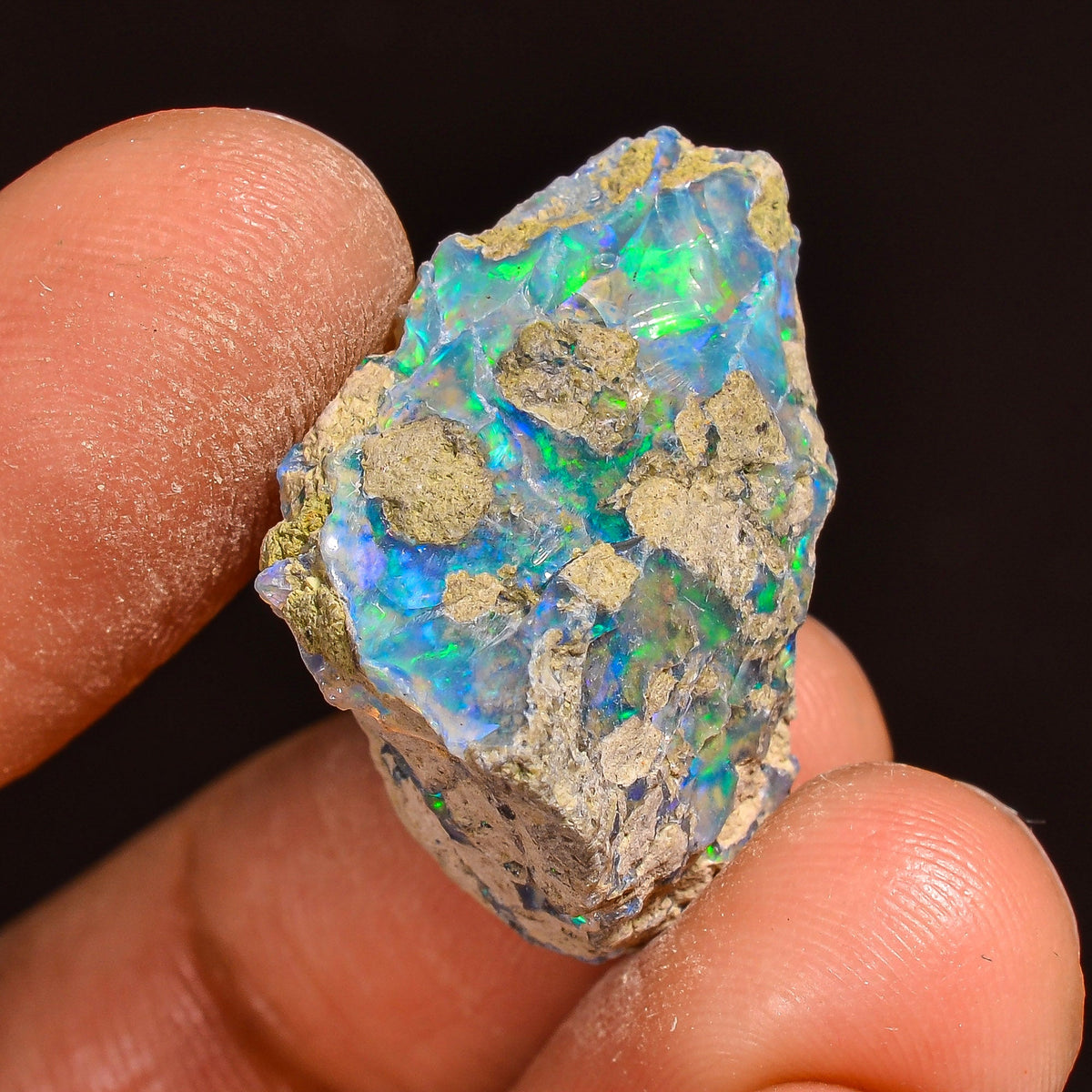 Unique Top Grade Quality 100% Natural Welo Fire Ethiopian Opal Fancy Rough Loose Gemstone For Making Jewelry 24X15X11 MM 17.00 Cts. KR59-13 Sunkarton
