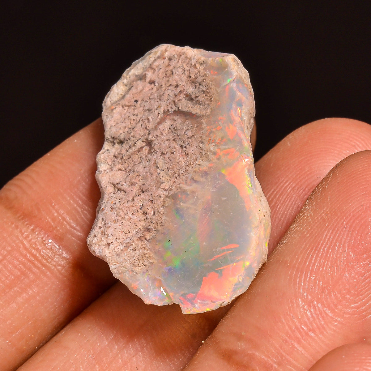 Wonderful Top Grade Quality 100% Natural Welo Fire Ethiopian Opal Fancy Rough Loose Gemstone For Making Jewelry 27X15X7MM 10.50 Cts. KR59-14 Sunkarton