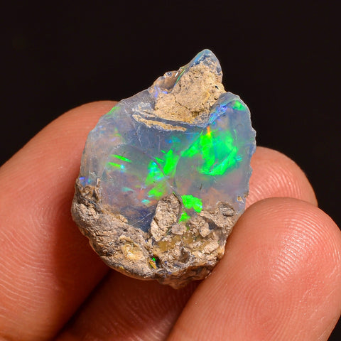Excellent Top Grade Quality 100% Natural Welo Fire Ethiopian Opal Fancy Rough Loose Gemstone For Making Jewelry 21X16X11MM 12.50 Cts KR59-15 Sunkarton