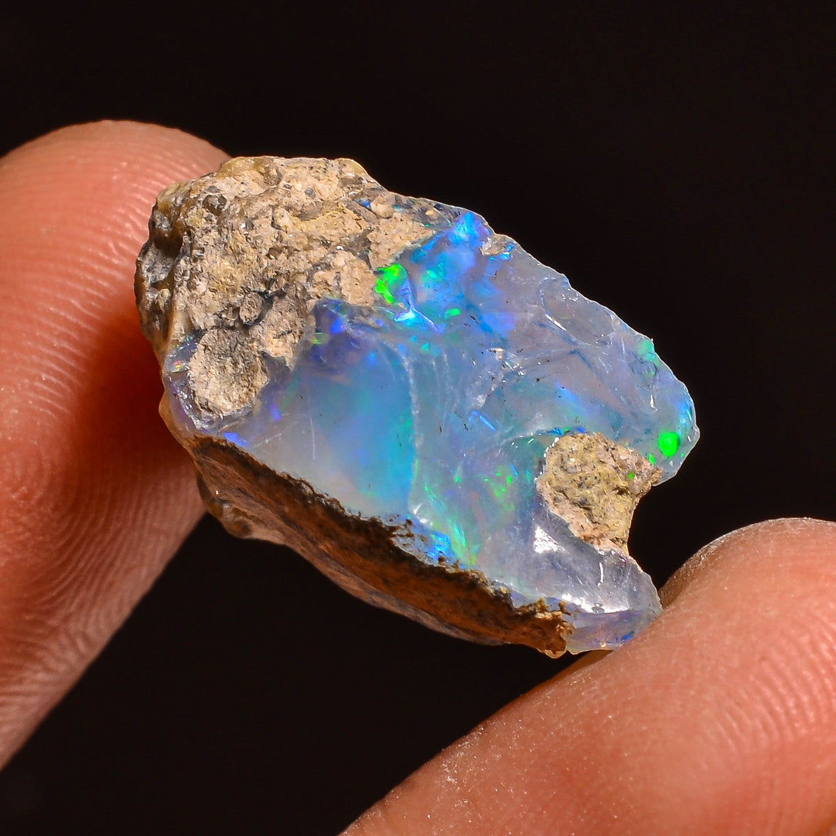 Excellent Top Grade Quality 100% Natural Welo Fire Ethiopian Opal Fancy Rough Loose Gemstone For Making Jewelry 21X16X11MM 12.50 Cts KR59-15 Sunkarton