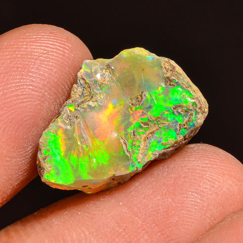 Exclusive Top Grade Quality 100% Natural Welo Fire Ethiopian Opal Fancy Rough Loose Gemstone For Making Jewelry 18X12X8MM 08.00 Cts. KR59-16 Sunkarton