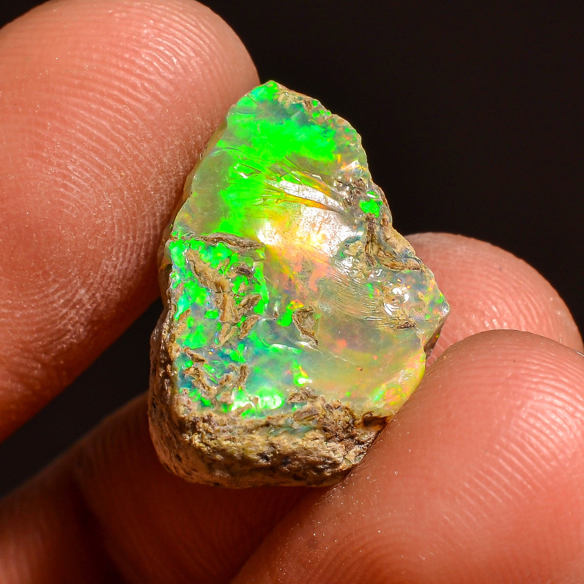 Exclusive Top Grade Quality 100% Natural Welo Fire Ethiopian Opal Fancy Rough Loose Gemstone For Making Jewelry 18X12X8MM 08.00 Cts. KR59-16 Sunkarton