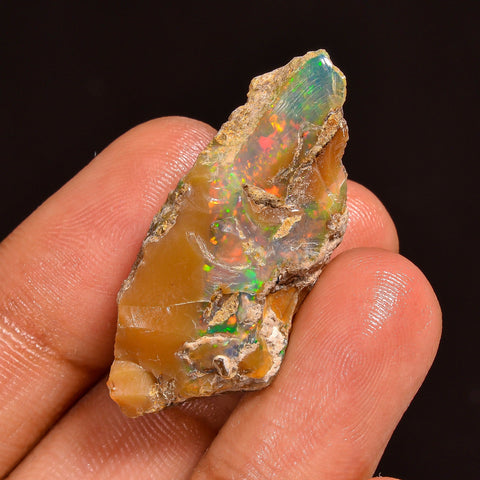 Fabulous Top Grade Quality 100% Natural Welo Fire Ethiopian Opal Fancy Rough Loose Gemstone For Making Jewelry 35X15X10MM 19.50 Cts. KR59-18 Sunkarton
