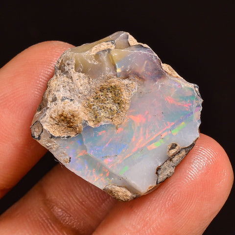 Fantastic Top Grade Quality 100% Natural Welo Fire Ethiopian Opal Fancy Rough Loose Gemstone For Making Jewelry 23X20X11MM 23.50 Cts KR59-19 Sunkarton