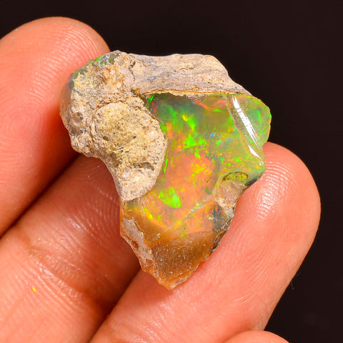 Tempting Top Grade Quality 100% Natural Welo Fire Ethiopian Opal Fancy Rough Loose Gemstone For Making Jewelry 22X17X9 MM 15.00 Cts. KR59-1 Sunkarton